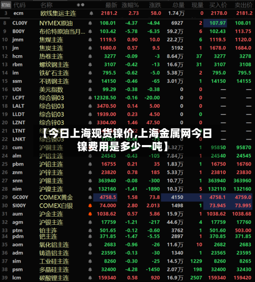 【今日上海现货镍价,上海金属网今日镍费用是多少一吨】-第3张图片