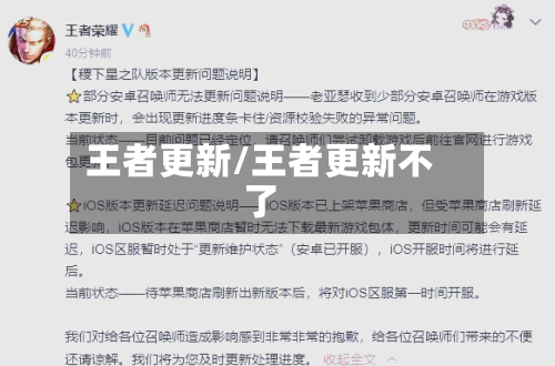王者更新/王者更新不了