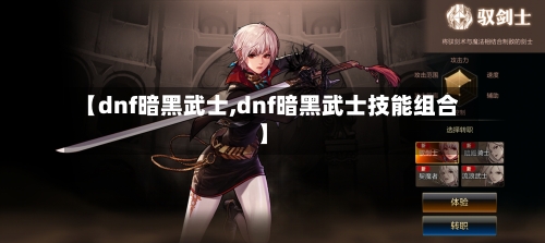 【dnf暗黑武士,dnf暗黑武士技能组合】
