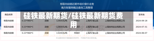 硅铁最新期货/硅铁最新期货费用