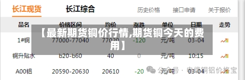 【最新期货铜价行情,期货铜今天的费用】-第2张图片