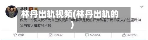 林丹出轨视频(林丹出轨的)