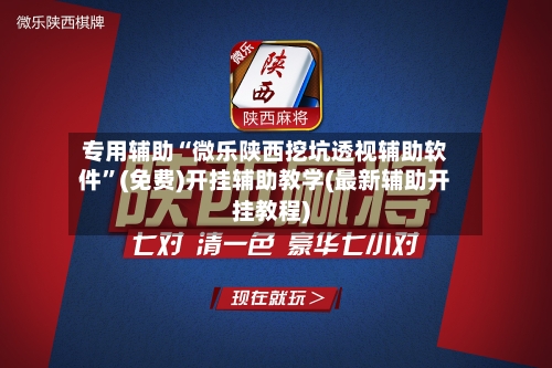 专用辅助“微乐陕西挖坑透视辅助软件	”(免费)开挂辅助教学(最新辅助开挂教程)-第2张图片