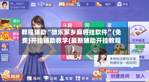 教程辅助“微乐家乡麻将挂软件	”(免费)开挂辅助教学(最新辅助开挂教程)-第2张图片