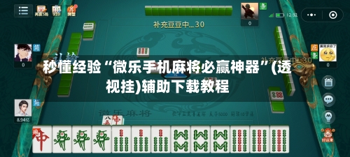 秒懂经验“微乐手机麻将必赢神器”(透视挂)辅助下载教程