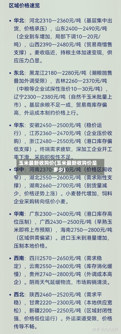玉米最新收购价(玉米最新收购价是多少)-第3张图片