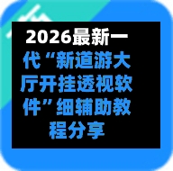 2026最新一代“新道游大厅开挂透视软件	”细辅助教程分享-第2张图片