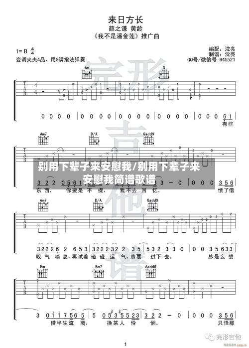 别用下辈子来安慰我/别用下辈子来安慰我简谱歌谱-第2张图片