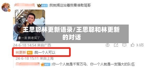 王思聪林更新语录/王思聪和林更新的对话-第2张图片