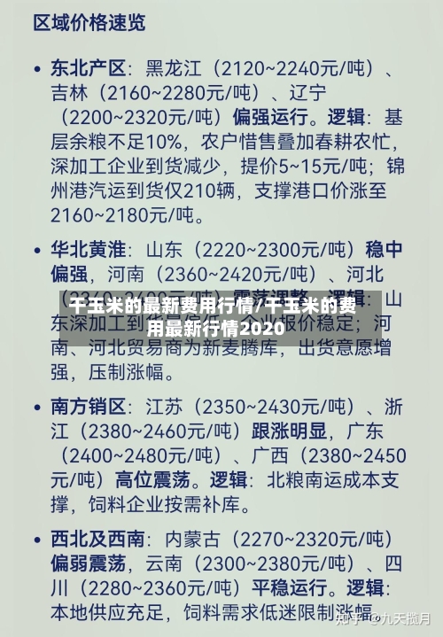 干玉米的最新费用行情/干玉米的费用最新行情2020