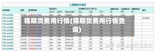 锡期货费用行情(锡期货费用行情查询)-第2张图片