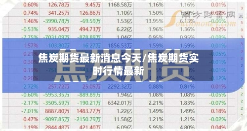 焦炭期货最新消息今天/焦炭期货实时行情最新