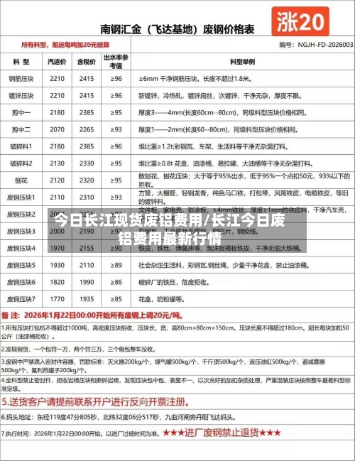 今日长江现货废铝费用/长江今日废铝费用最新行情-第2张图片