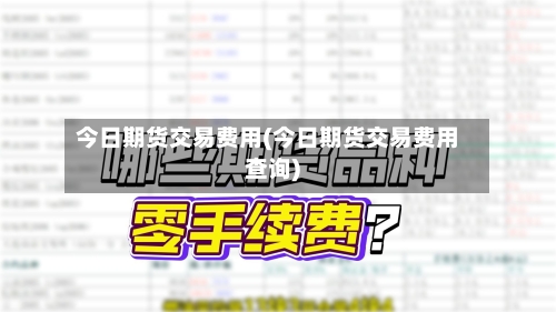 今日期货交易费用(今日期货交易费用查询)-第2张图片